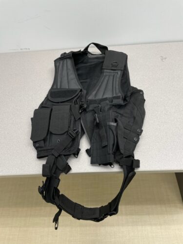 A black tactical vest.