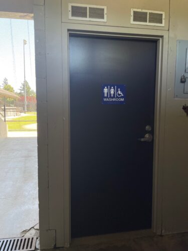 The accessible washroom inside the stadium.